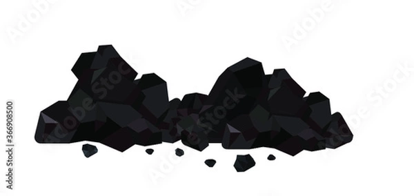 Obraz Pile of charcoal , coal heaps of coals 