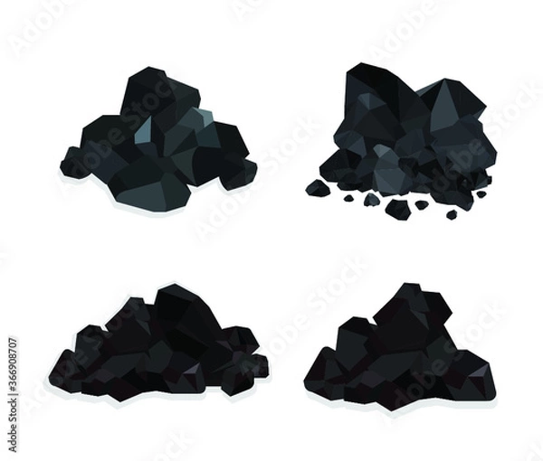 Obraz Pile of charcoal , coal heaps of coals 