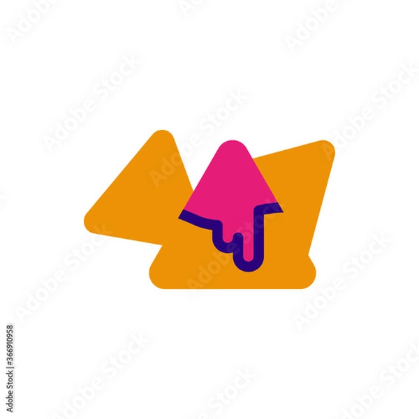 Fototapeta nachos icon vector illustration flat style. food icon set.