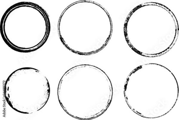 Obraz Edges Vector Set . Design Elements . Grunge Borders , Dividers or Brush Strokes .