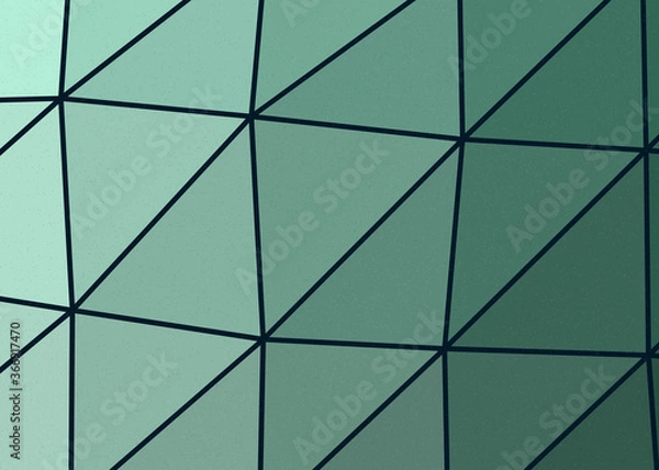Fototapeta Light Seafoam Green color Abstract color Low-Polygones Generative Art background illustration
