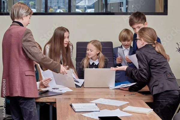 Fototapeta Business people meeting conference discussing corporate concept.