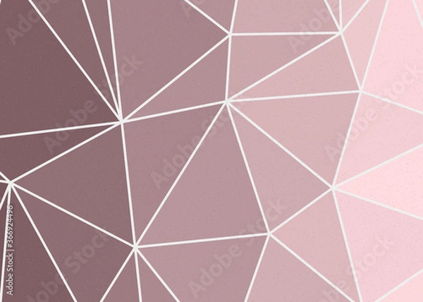 Fototapeta Soft Pink color Abstract color Low-Polygones Generative Art background illustration