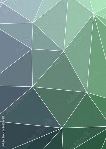 Fototapeta Emerald Green color Abstract color Low-Polygones Generative Art background illustration