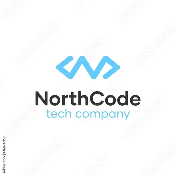 Obraz North Code Computer Logo Design Idea