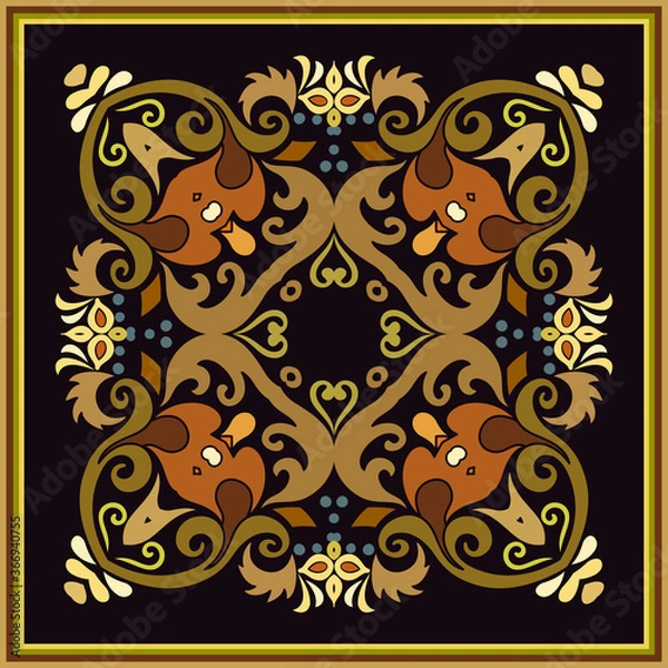 Fototapeta Vector ethnic abstract flower illustration