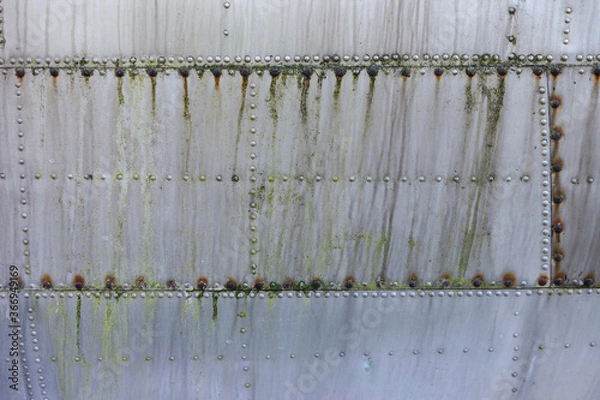 Obraz Old Aircraft Metal Covering tiles Texture