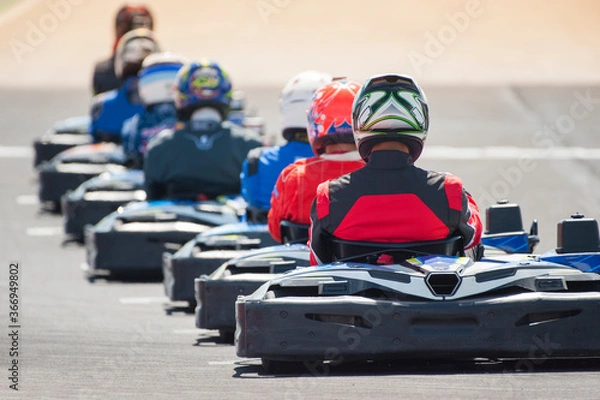Fototapeta Go kart drivers