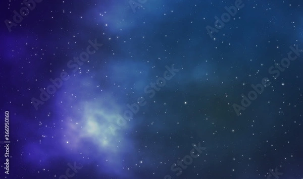 Fototapeta Spacescape illustration design background with stars field in the galaxy