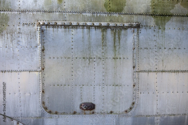 Obraz Old Aircraft Metal Covering tiles Texture