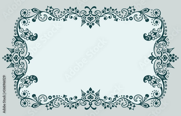 Obraz Vector ornamental nature vintage border