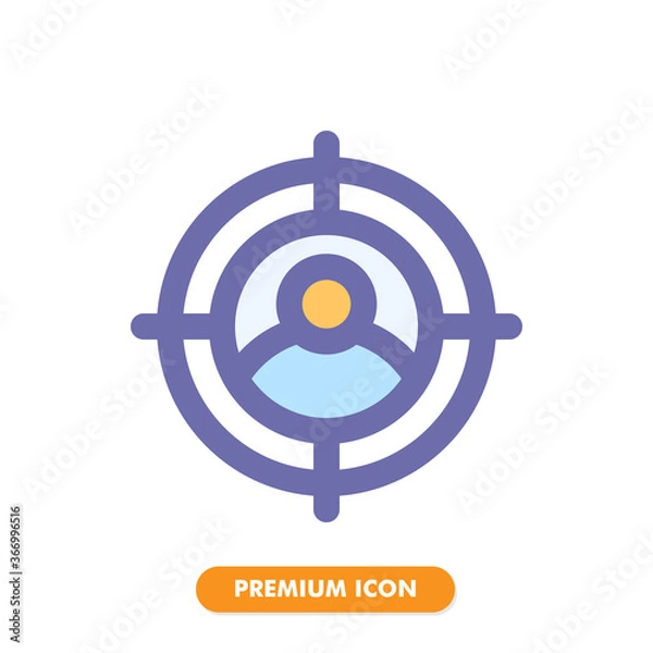 Fototapeta target icon pack isolated on white background. for your web site design, logo, app, UI. Vector graphics illustration and editable stroke. EPS 10.