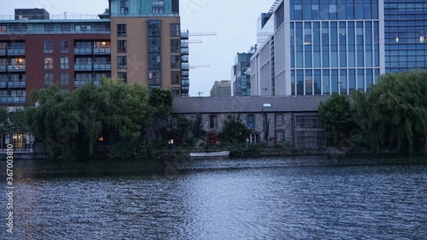 Obraz building in the river