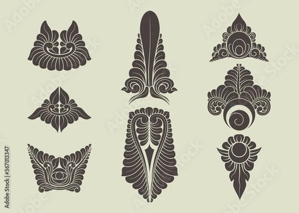 Obraz set of decorative elements for design