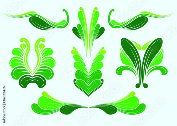 Obraz set of decorative elements for design