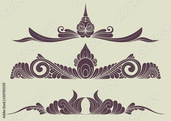 Obraz set of decorative elements for design