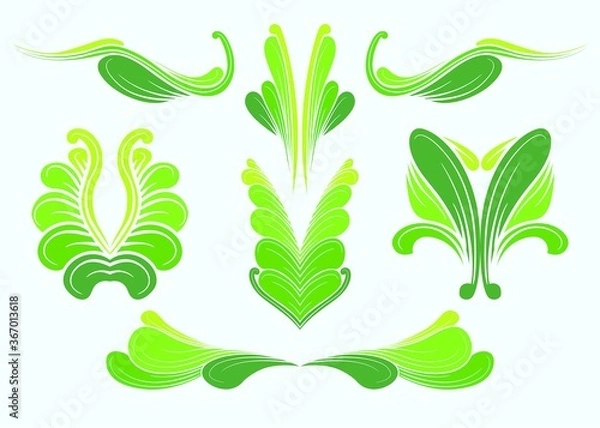 Obraz set of decorative elements for design