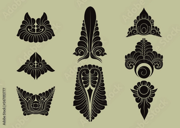 Obraz set of decorative elements for design