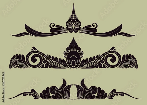 Obraz set of decorative elements for design