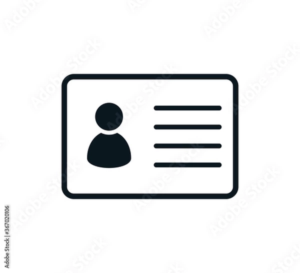 Obraz Id card icon vector logo design template