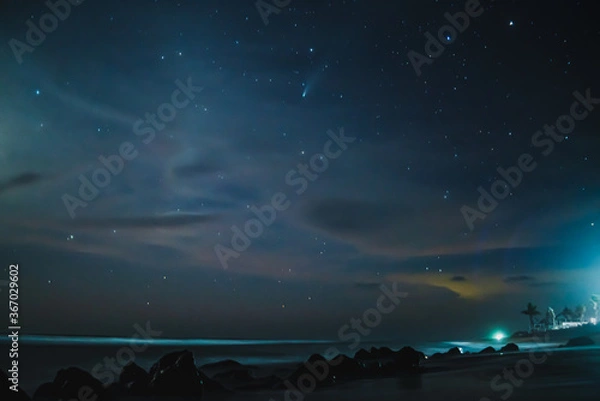 Fototapeta Concept: Serendipity. Neowise Comet. 