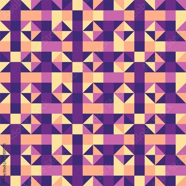Obraz Beautiful of Colorful Rhombus, Triangle and Square, Repeated, Abstract, Illustrator Pattern Wallpaper. Image for Printing on Paper, Wallpaper or Background, Covers, Fabrics
