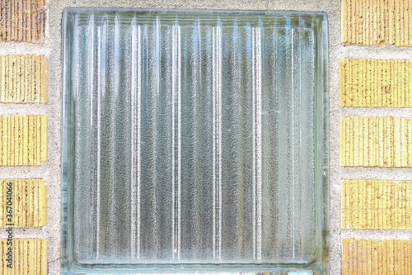 Fototapeta Textured glass block window 