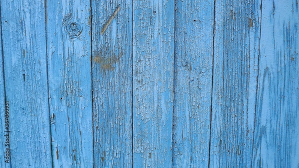 Obraz the old Board painted with blue paint