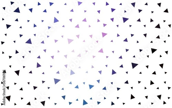 Fototapeta Dark Pink, Blue vector  abstract mosaic pattern. Creative illustration in halftone style with triangles. Best triangular design for your business.