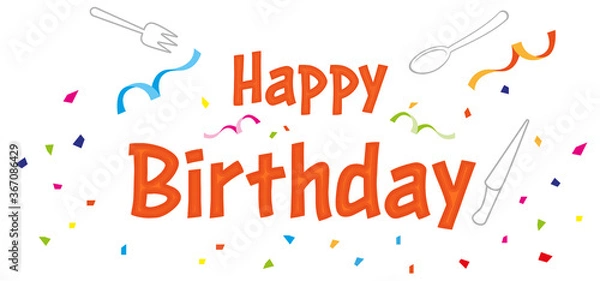 Fototapeta happy birthday text Background