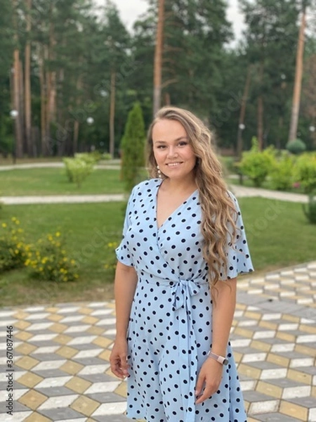 Obraz Portrait of a young woman with happy emotions