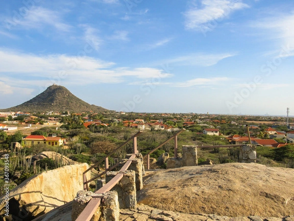 Fototapeta Hooiberg Mountain, the tallest mountain in Aruba