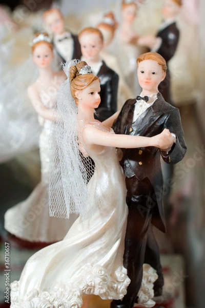 Obraz figures of the bride and groom