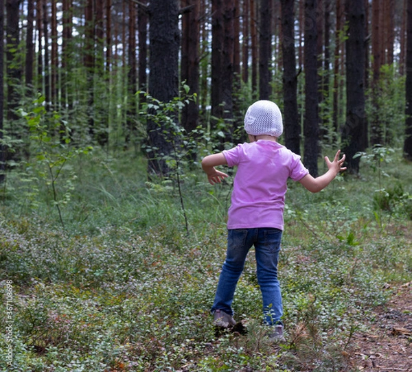 Obraz boy in the woods