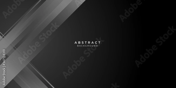 Fototapeta Vector Illustration Modern Black Abstract Design Geometric Paper Style Background