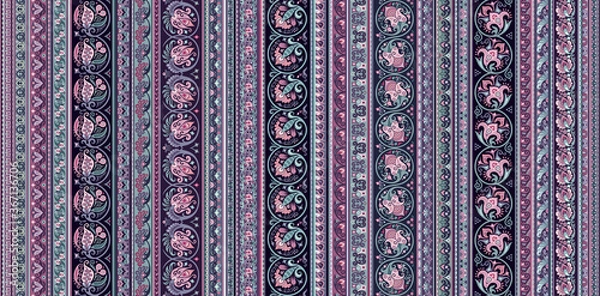 Obraz Abstract ethnic stripe pattern, vector background