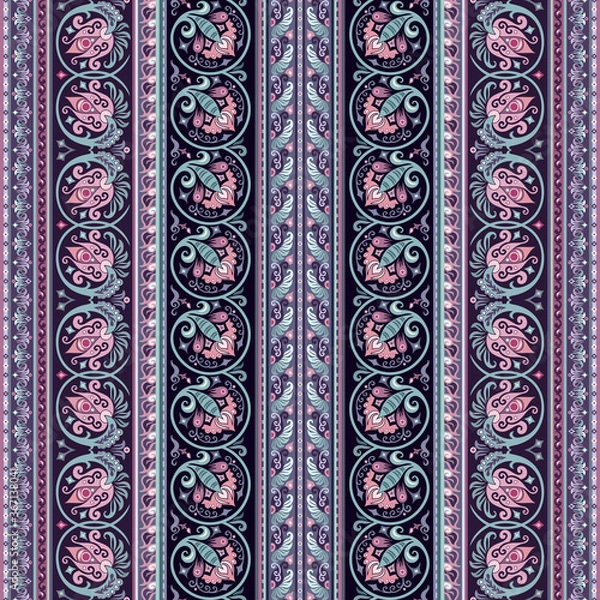 Obraz Abstract ethnic stripe pattern, vector background