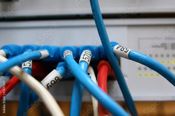 Fototapeta switch panel with connectors