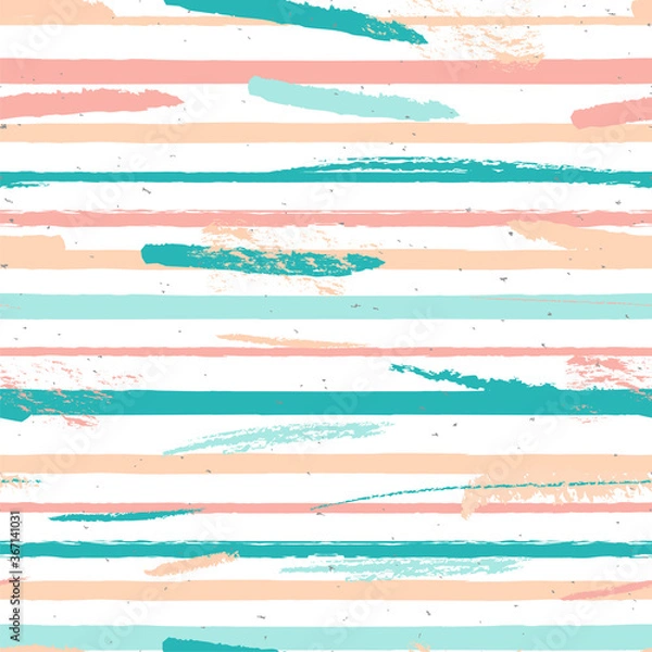 Fototapeta seamless vector background with brush strokes of paint on a white