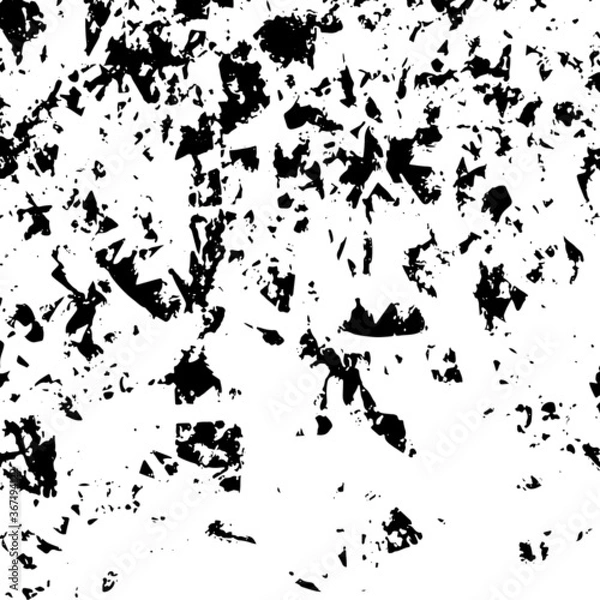Fototapeta Vector abstract simple pattern for your game or background. Sprayed wall black and white mode