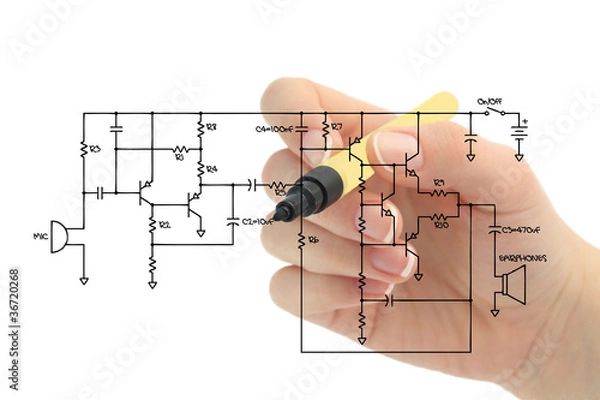 Obraz electronic circuit diagram