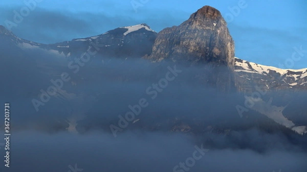 Fototapeta snow-topped mountain range