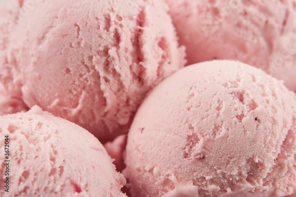 Obraz lody truskawkowe