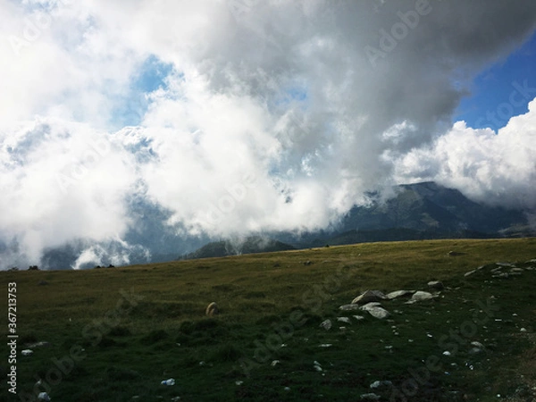 Obraz clouds over the mountains