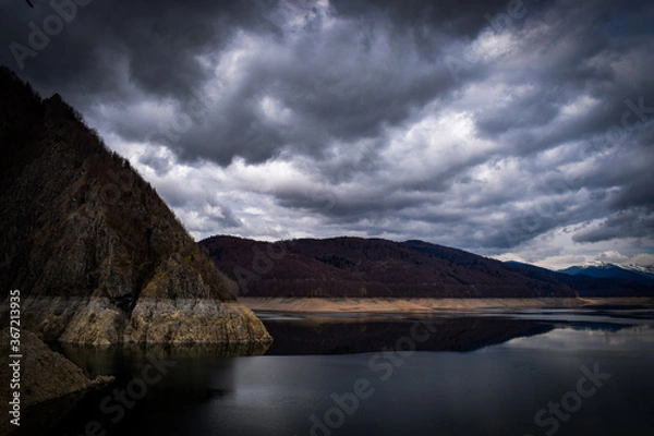 Obraz lake and clouds