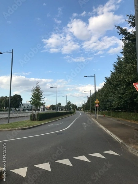 Fototapeta Empty streets and roads during lockdown