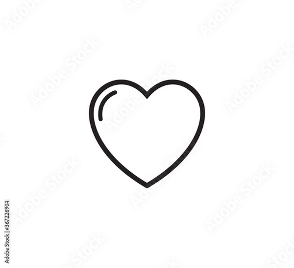 Fototapeta Heart icon vector logo design template
