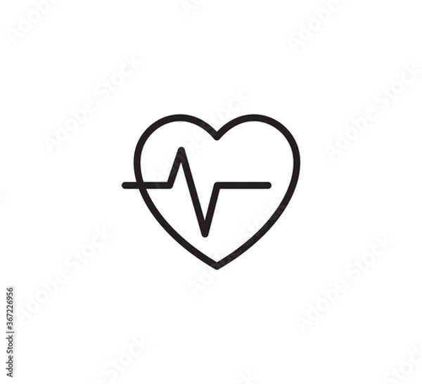 Obraz Pulse icon vector logo design template