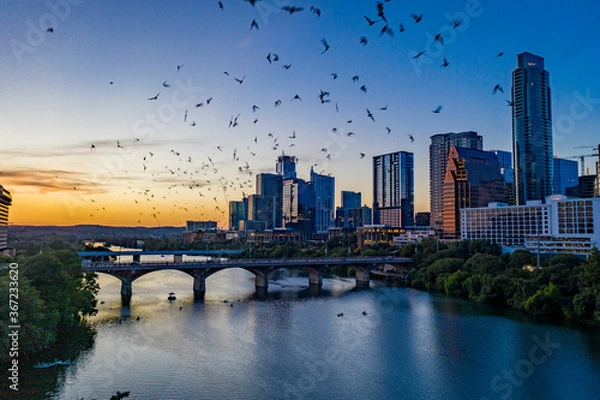 Obraz Austin Texas Downtown Aerial