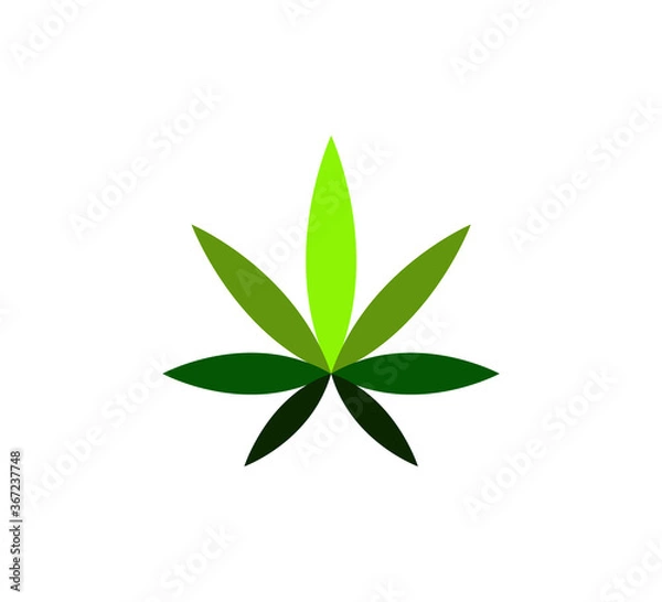 Obraz Marijuana icon vector flat style illustration